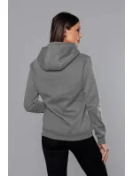 Tmavo šedá dámska tepláková mikina (W02-5)