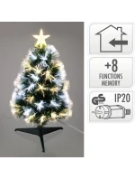 DEKORATÍVNY VIANOČNÝ STROMČEK OPTICKÉ VLÁKNO TEPLÁ STUDENÁ BIELA 90CM