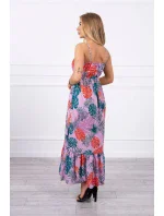 Šaty s motívom listov fialovej