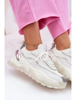 Damskie Sportowe Buty Cross Jeans II2R4017C Białe