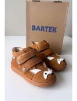 Kožené Dětské Boty Pro Chlapce S Motivem Lišky Bartek 8632063 Světle Hnědé