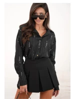 Dámske tričko s dlhým rukávom Maddie black - LaBalancia