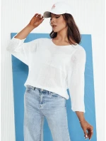 Dámsky ažurový sveter ANNIS ecru FashionStreet MY2333