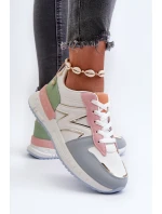 Sneakersy Damskie Z Eko Skóry Multikolor Kaimans