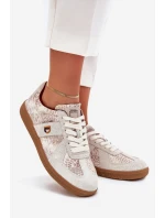 Sneakersy Damskie Daniel Lopez Just Dare SS2D4032 Zwierzęcy Wzór Beżowe
