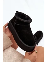 Ženské sněhule z přírodního semiše černé Mairene