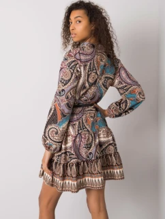 Šaty DHJ SK 15053.61 čierna a béžová