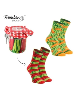 Skarpetki Rainbow Socks Warzywa W Słoiku Papryczki Chili Groszek Z Marchewką 2 Pary