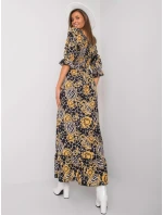 Šaty DHJ SK 13965 1.61P čierna a žltá