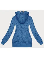 Svetlomodrá dámska mikina na zips s hviezdičkovým vzorom (2313) Svetlomodrá dámska mikina na zips s hviezdičkovým vzorom (2313)