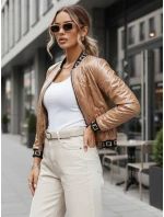 Dámska prešívaná bunda BASEBALL beige FashionStreet TY2561
