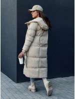 Dámsky prešívaný kabát CLOUTIQUE beige FashionStreet TY4372