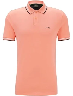 Pánske červené polo tričko BOSS Paul Open Red slim fit (50506193-649)