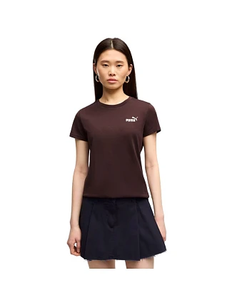 Dámske tričko Puma ESS Small No.1 Logo Tee(s), tmavo hnedé, 682373, 33