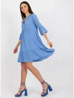 Šaty D73761M30214C modré Šaty D73761M30214C modré