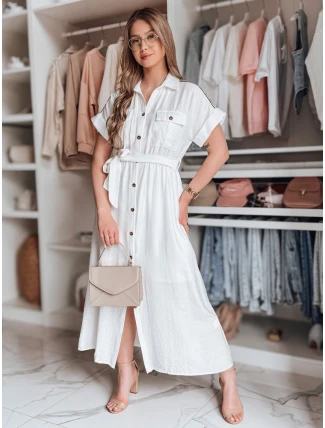 SUNNI LOVE biele ľanové maxi šaty FashionStreet EY2608