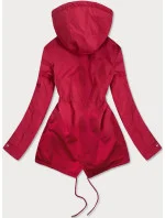 Obojstranná dámska bunda v bordovej farbe (BR9762)