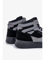 Semišové pánske tenisky Big Star OO174303 Hi-Poly System black-grey Semišové pánske tenisky Big Star OO174303 Hi-Poly System black-grey