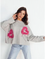 Dámska nadrozmerná mikina RAWEL sivá FashionStreet RY2388