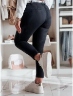 Dámske látkové nohavice s opaskom ROSSALI navy blue FashionStreet UY2532