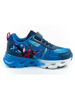 Leomil Detská športová obuv Spiderman Ľahké tenisky na suchý zips LED Blue