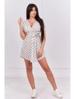 Šaty s bodkami vo farbe ecru