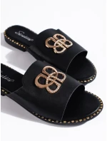 Moderné dámske čierne ponožky na podpätku bez päty Moderné dámske čierne ponožky na podpätku bez päty