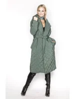 Zelená prešívaná bunda s golierom (AG8-8010)