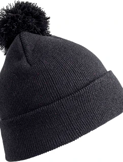 Result Headwear RC 028X Pletená čiapka s bambulou 28.028X čierna