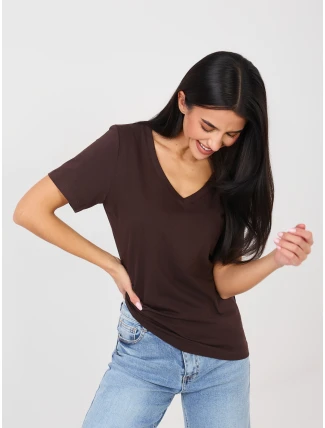 Tričko RV TS A1095.33 tmavohnedé