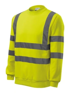 HV Essential unisex fluorescenčná žltá mikina