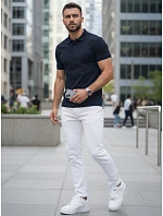 FashionStreet pánske tmavomodré polo tričko PX0605