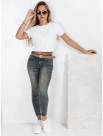 Dámske skinny push up džínsy modré FashionStreet UY2803