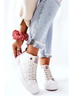 Damskie Wysokie Trampki Cross Jeans II2R4033C Białe