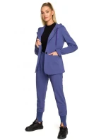 M691 Blejzer s kapucňou a jedným gombíkom - indigo M691 Blejzer s kapucňou a jedným gombíkom - indigo