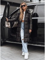 Dámska zimná prešívaná bunda s kapucňou čierna FashionStreet TY5489 Dámska zimná prešívaná bunda s kapucňou čierna FashionStreet TY5489
