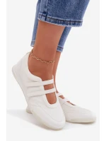 Sportovní dámské baleríny S Paskami Bílé Farvessa