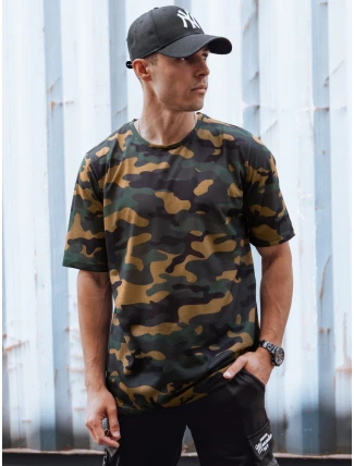 Pánske khaki maskáčové tričko FashionStreet RX5594