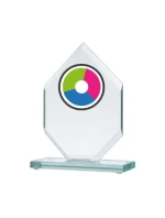 Sklenená trofej s farebnou potlačou LuxorJet