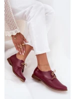 Dámske elegantné kožené šnurovacie čižmy Zazoo 4238 burgundy Dámske elegantné kožené šnurovacie čižmy Zazoo 4238 burgundy