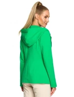 M691 Blejzer s kapucňou a jedným gombíkom - čierny M691 Blejzer s kapucňou a jedným gombíkom - čierny