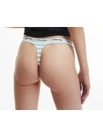 Dámske tangá D1617E 5XD biela/zelená - Calvin Klein