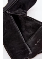 Botki Wokrery Damskie Z Ozdobnym Elementem Ocieplane Czarne Kalindra Botki Wokrery Damskie Z Ozdobnym Elementem Ocieplane Czarne Kalindra