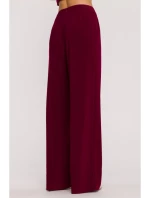 M890 Súprava s prestrihnutým topom a širokými nohavicami - bordová