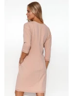 Denné teplákové šaty M779 béžové - Makadamia