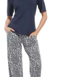 Dámske plážové nohavice 56221-213-7 modro-biele - Pastunette