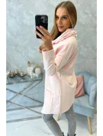 Oversize tunika s obálkou 16546 staroružová - Kesi