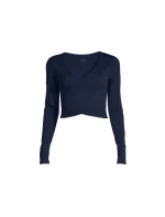 CASALL Bezšvové rebrované tričko s dlhým rukávom core blue CASALL Bezšvové rebrované tričko s dlhým rukávom core blue