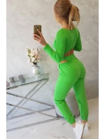 Sada s blúzkou top zelená neónová