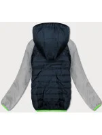 Tmavo modro-šedá ľahká dámska športová bunda (8M913-215)